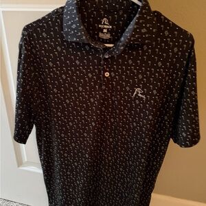 Rhoback Black Polo with White Pattern